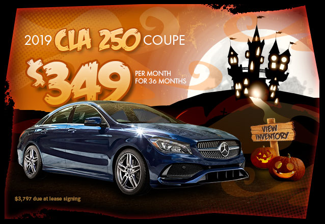 2019 CLA 250 for $349per month for 36 months with $3,797 due at lease signing.